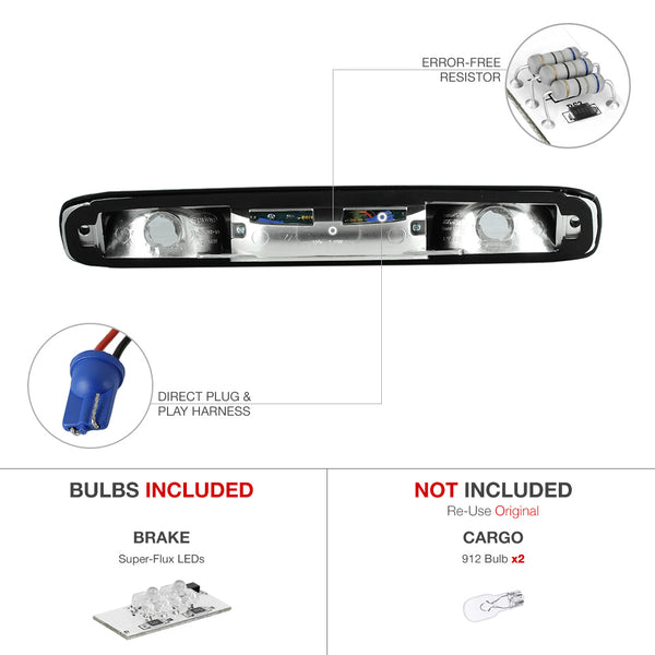 1999-2006 Chevrolet Silverado 1500 | 2500 | 3500 Black Third Brake Light