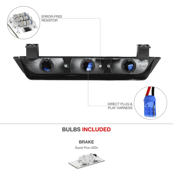 1998-2003 Dodge Durango Black Third Brake Light