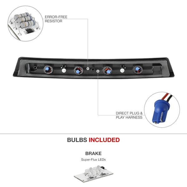 1999-2004 Ford Mustang Black Third Brake Light