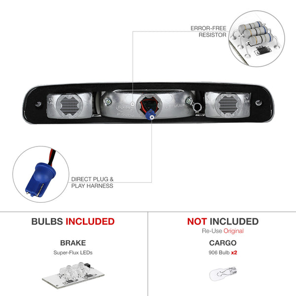 1999-2016 Ford F-250 | F-350 Superduty Black Third Brake Light