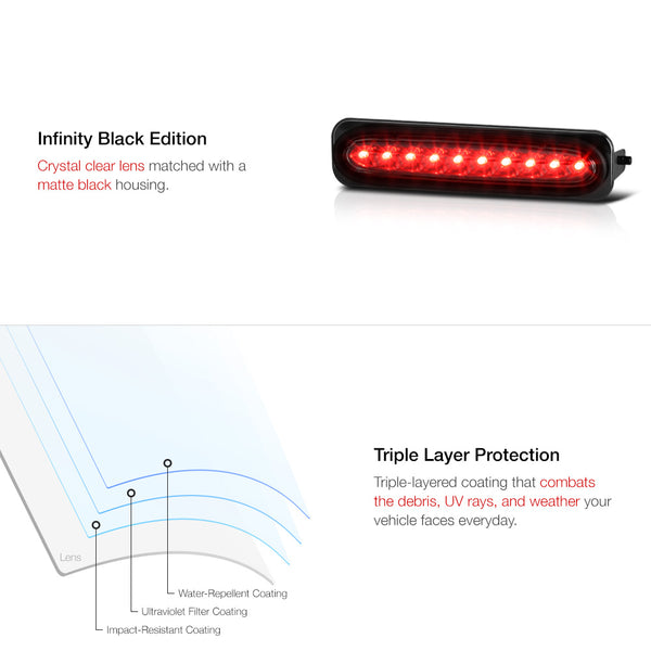2000-2005 Mitsubishi Eclipse Black Third Brake Light