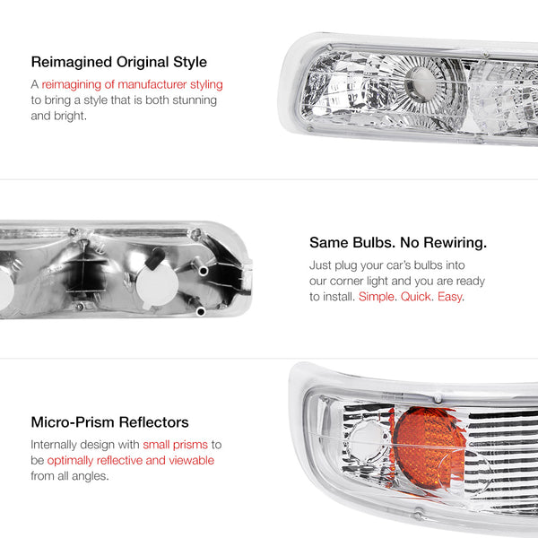 1999-2002 Chevrolet Silverado 1500 | 2500 | 3500 Chrome Corner Light