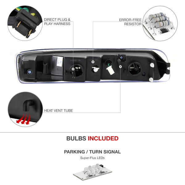 1999-2002 Chevrolet Silverado 1500 | 2500 | 3500 Chrome Corner Light