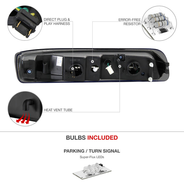 1999-2002 Chevrolet Silverado 1500 | 2500 | 3500 Smoked Corner Light