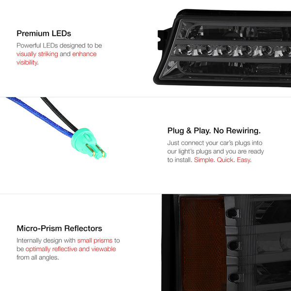 2003-2006 Chevrolet Silverado 1500 | 2500 | 3500 Smoked Corner Light