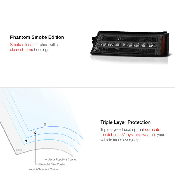 2003-2006 Chevrolet Silverado 1500 | 2500 | 3500 Smoked Corner Light