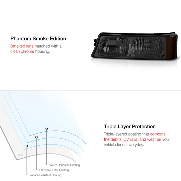 2003-2006 Chevrolet Silverado 1500 | 2500 | 3500 Smoked Corner Light