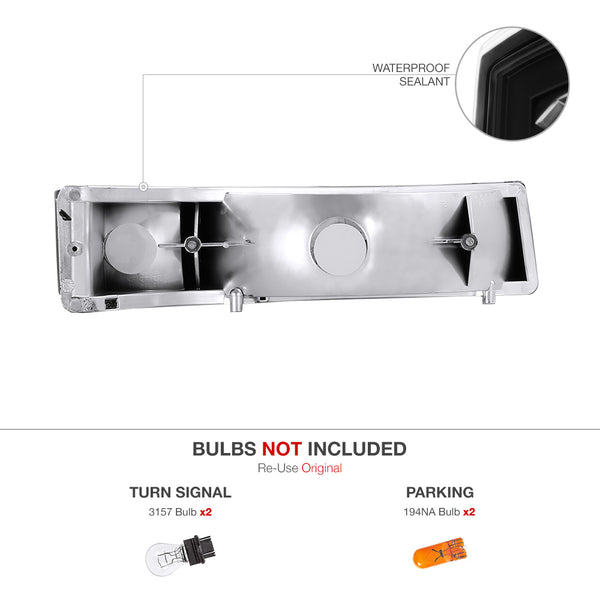 1992-1996 Ford Bronco Black Corner Light