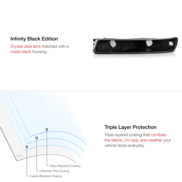 1999-2006 GMC Sierra 1500 | 2500HD | 3500HD Black Corner Light