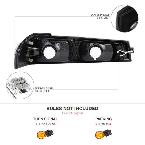 2004-2012 Chevrolet Colorado Black Corner Light