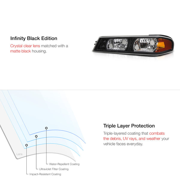2004-2012 Chevrolet Colorado Black Corner Light