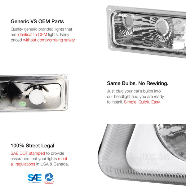 1990-2002 Chevrolet C/K Series 1500 | 2500 | 3500 Pickup Chrome Corner Light