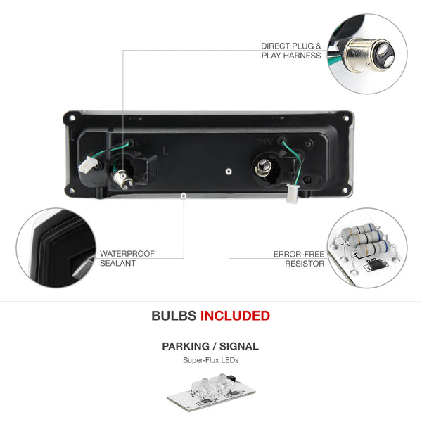 1990-2002 Chevrolet C/K Series 1500 | 2500 | 3500 Pickup Black Corner Light