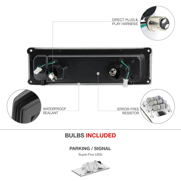 1990-2002 Chevrolet C/K Series 1500 | 2500 | 3500 Pickup Smoked Corner Light