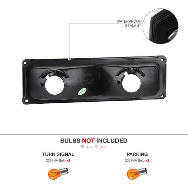1990-2002 Chevrolet C/K Series 1500 | 2500 | 3500 Pickup Black Corner Light