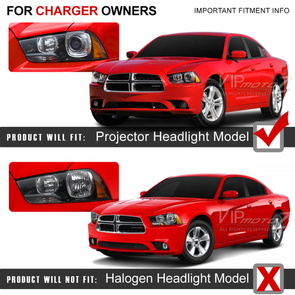 [Fiber Optic OLED Tube] Sterling Chrome Projector Headlights