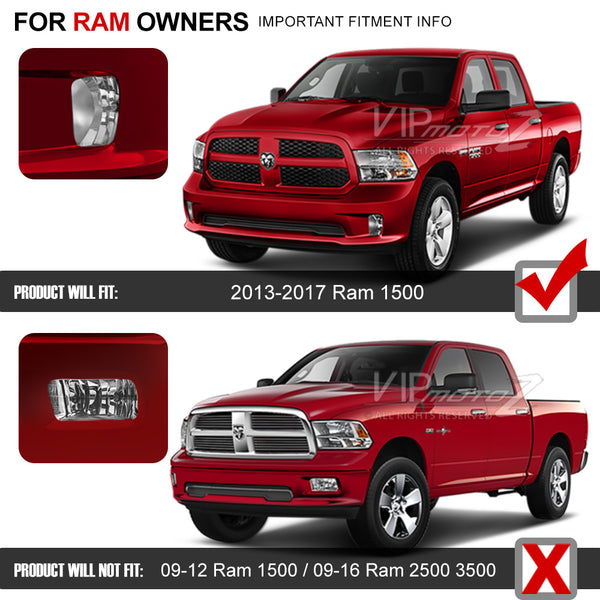 2013-2017 Dodge RAM 1500 Smoked Fog Light