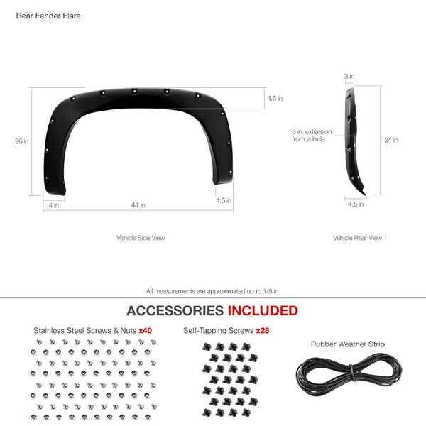 1999-2002 Chevrolet Silverado 1500 | 2500 | 3500 Fendor Flare