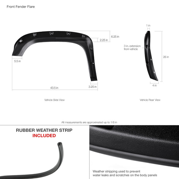 2007-2013 GMC Sierra 1500 Fendor Flare