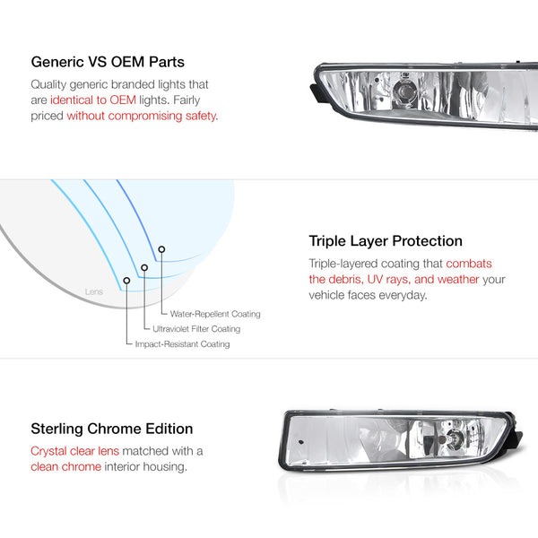 2002-2003 Acura TL Chrome Fog Light