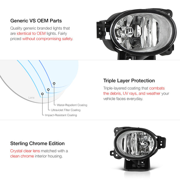 2007-2008 Acura TL Chrome Fog Light
