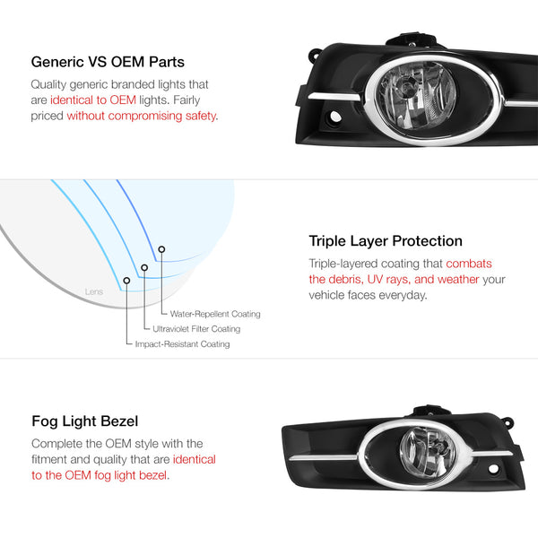 2011-2014 Chevrolet Cruze Chrome Fog Light