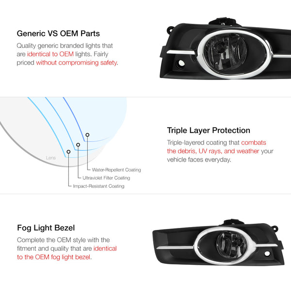 2011-2014 Chevrolet Cruze Smoked Fog Light