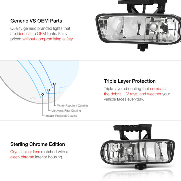 1999-2002 GMC Sierra 1500 | 2500 Chrome Fog Light
