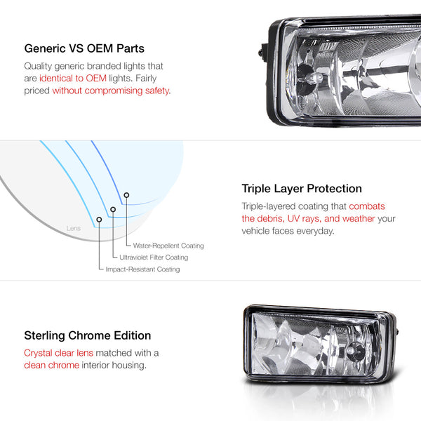 2007-2013 Chevrolet Silverado 1500 Chrome Fog Light