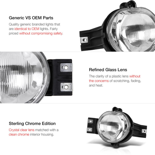2002-2008 Dodge RAM 1500 Chrome Fog Light