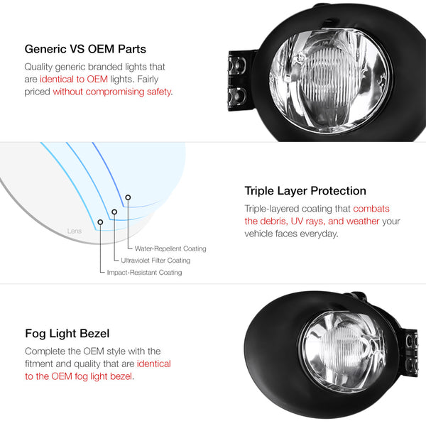 2002-2008 Dodge RAM 1500 Chrome Fog Light
