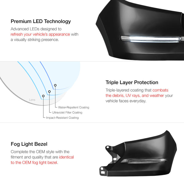 2014-2017 Toyota Tundra Dark Red Fog Light