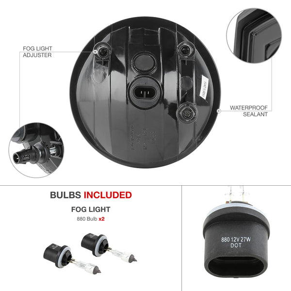 2007-2014 GMC Sierra 1500 | 2500 | 3500 Smoked Fog Light