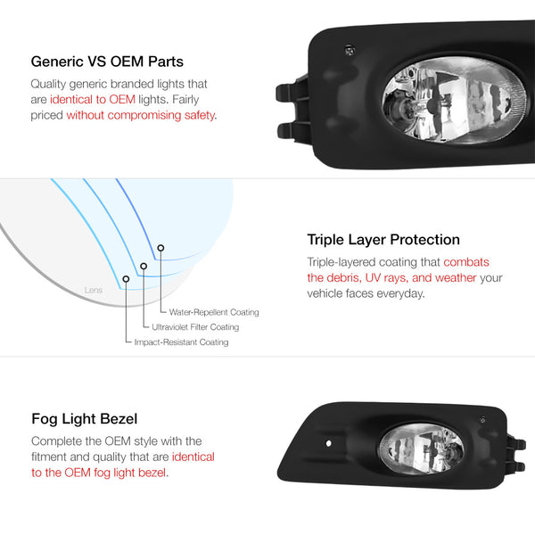 2006-2007 Honda Accord Chrome Fog Light