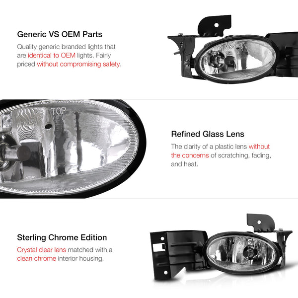 2008-2010 Honda Accord CS1 | CS2 Chrome Fog Light