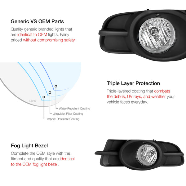 2009-2012 Mitsubishi Galant Chrome Fog Light