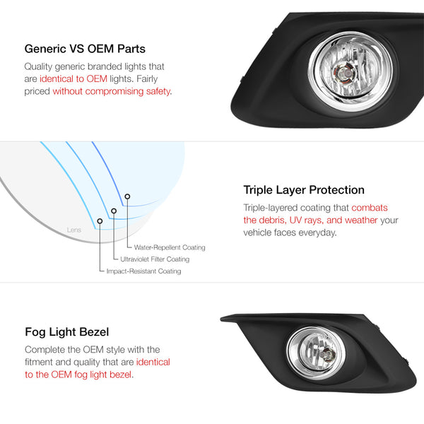 2014-2016 Mazda 3 Chrome Fog Light