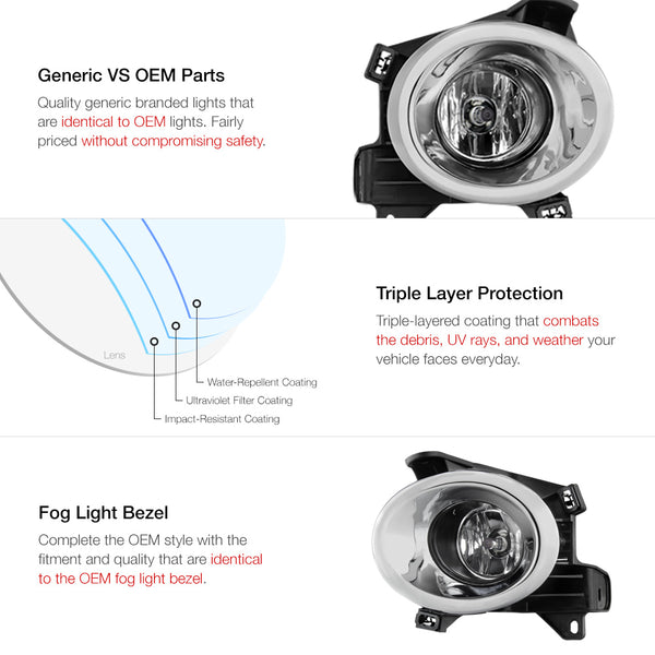 2013-2016 Nissan Pathfinder Chrome Fog Light