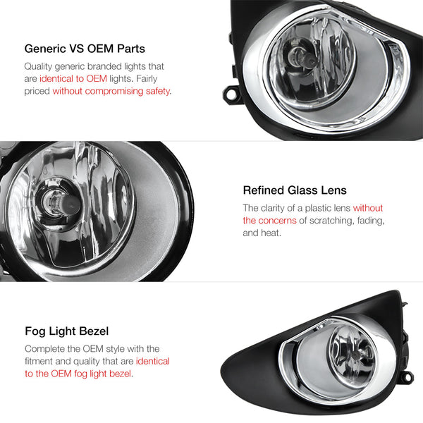 2012-2014 Toyota Yaris Chrome Fog Light