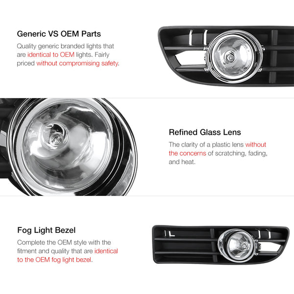 1999-2005 Volkswagen MK4 Jetta Chrome Fog Light