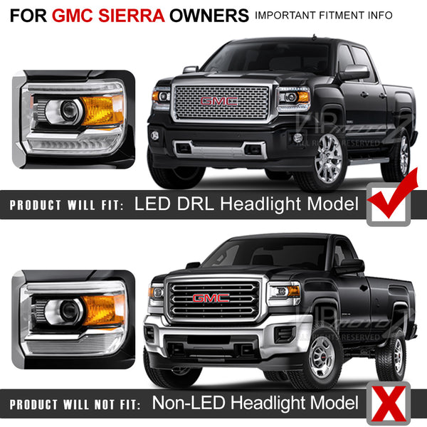 [Fiber Optic OLED Tube] Sterling Chrome Projector Headlights