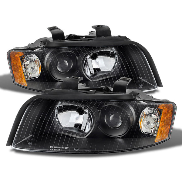 2002-2005 Audi A4 Black Headlight
