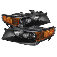2004-2005 Acura TSX Black Headlight