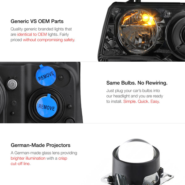 2005-2010 Chrysler 300C Smoked Headlight