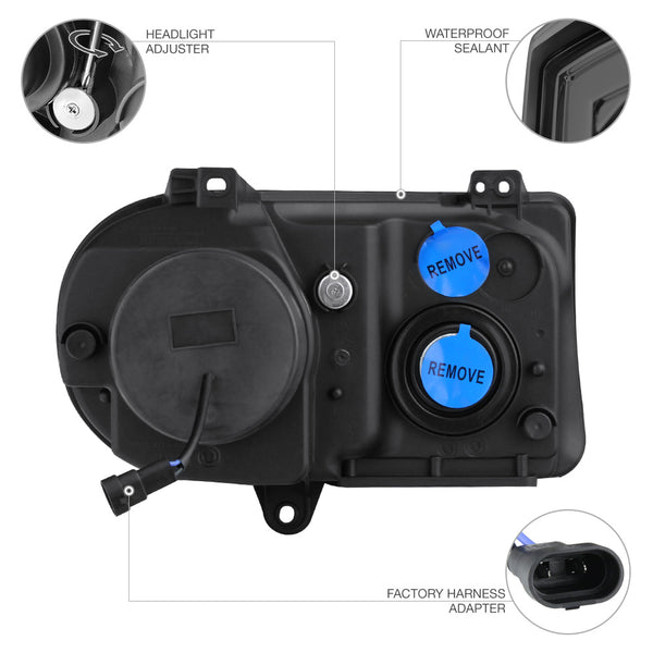 2005-2010 Chrysler 300C Smoked Headlight