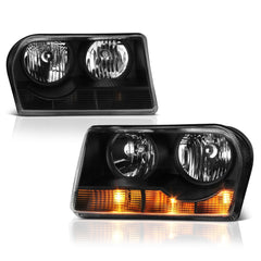 2005-2008 Chrysler 300 Black Headlight