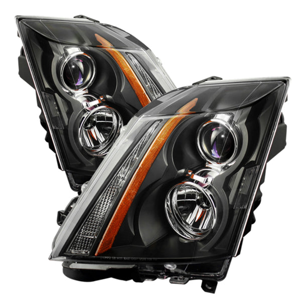2008-2013 Cadillac CTS Black Headlight