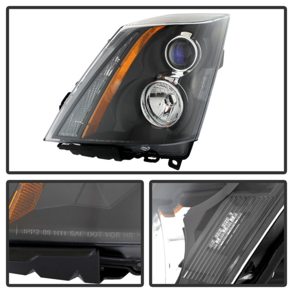 2008-2013 Cadillac CTS Black Headlight