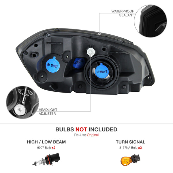 2005-2010 Chevrolet Cobalt Sinister Black Headlight
