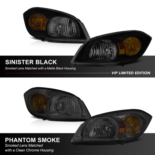 2005-2010 Chevrolet Cobalt Sinister Black Headlight